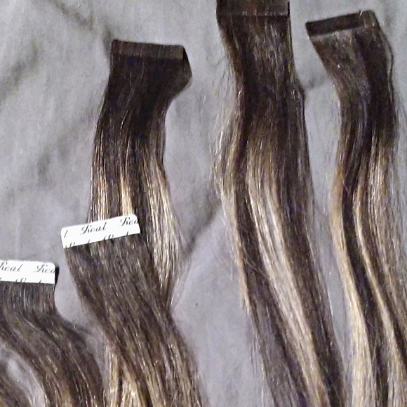 100% real human hair tape-in extensions - Picture 3 of 6